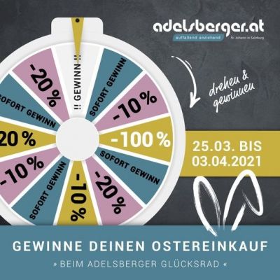 Gewinne beim #Adelsberger Glücksrad Deinen #Ostereinkauf. Jeder Kunde gewinnt. Bis zu % Deines Einkaufs sind möglich. No Risk, no Fun! Wir...