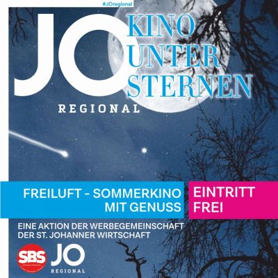 Auch diesen Sommer gibt es in St. Johann wieder das Kino unter Sternen:
23. Juni SOMMER IN ORANGE beim Brückenwirt im Untermarkt...